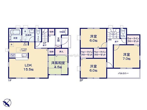 ~収納豊富なプランを採用~ ・2階各居室ウォークインクローゼット付きなど収納豊富なプランを採用。家の中がスッキリと片付きます。 ・今のお住まいと収納力をぜひ比較してみてください。