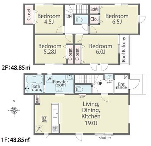~水回り集中プランを採用~ ・キッチン・洗面など水回りを集中させることで家事のしやすい間取。 ・日々の事なので家事導線もご見学の際にぜひチェックしてみてください。