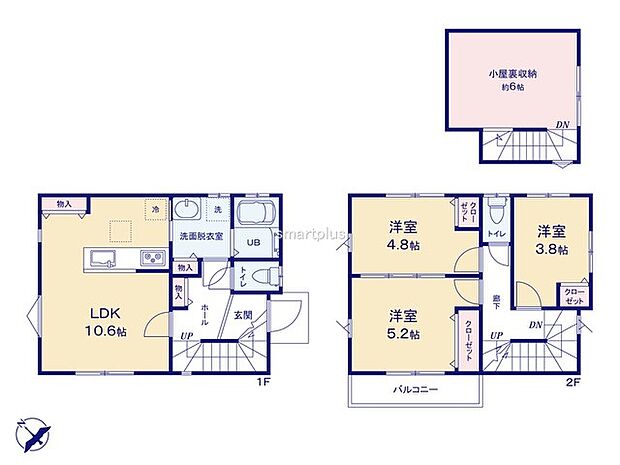 ~水回り集中プランを採用~ ・キッチン・洗面など水回りを集中させることで家事のしやすい間取。 ・日々の事なので家事導線もご見学の際にぜひチェックしてみてください。