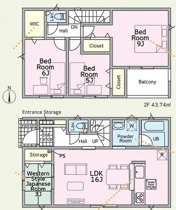 ~水回り集中プランを採用~ ・キッチン・洗面など水回りを集中させることで家事のしやすい間取。 ・日々の事なので家事導線もご見学の際にぜひチェックしてみてください。