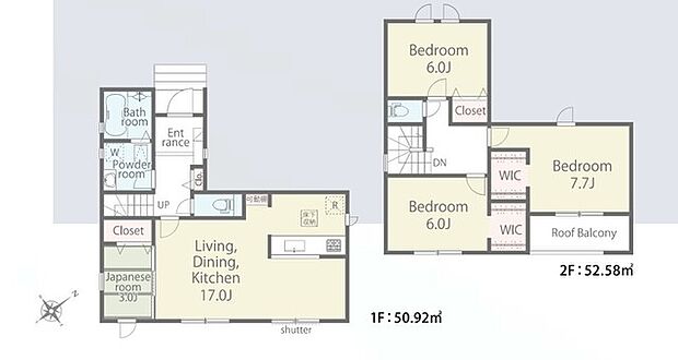 ~収納豊富なプランを採用~ ・2箇所のウォークインクローゼットなど収納豊富なプランを採用。家の中がスッキリと片付きます。 ・今のお住まいと収納力をぜひ比較してみてください。