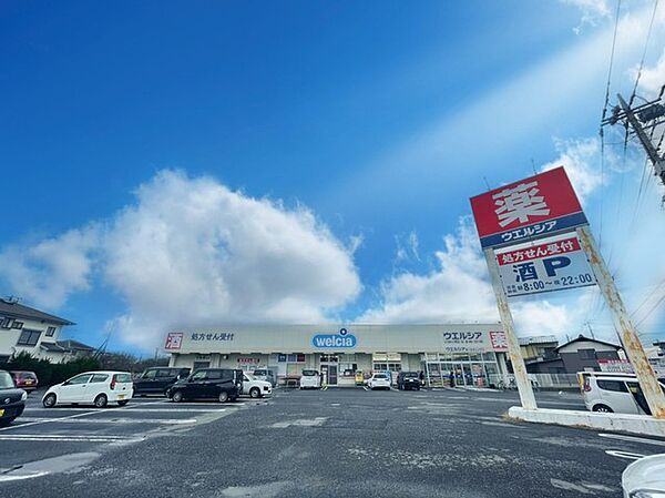ウェルシア　つくばみらい伊奈店 広々とした空の下、活気ある街並みに溶け込むドラッグストア。日々の暮らしを豊かに彩る、そんな心安らぐ空間がここにあります （1100m）