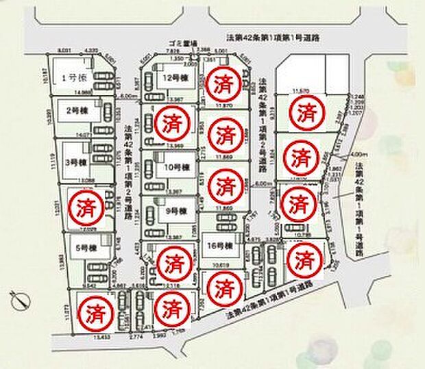 ～全21棟の新規コミュニティ～ ・全21棟の新規開発地なので、綺麗な区画が広がります。 ・昔からの街並みにポツンと1棟建つ場合と違い、周囲に馴染みやすいのも嬉しいポイントですね。 