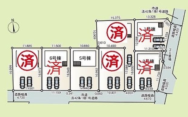 ~カースペース2台以上確保~ ・各棟カースペースが2台以上ございますので、車通勤の方にもお勧めのプランとなっております。 ・余裕の敷地で余裕のある新生活をお過ごしいただけます。