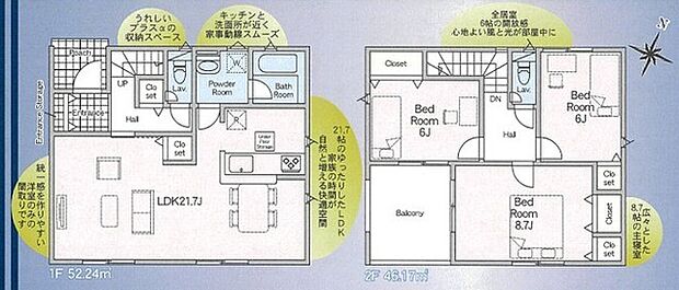 ~使い勝手の良い4LDKプラン~ ・シンプルで使い勝手が良く、人気の高い4LDKのプランを採用。 ・収納もしっかりございますので、お家の中がスッキリと片付きます。