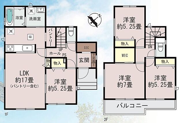 ~使い勝手の良い4LDKプラン~ ・シンプルで使い勝手が良く、人気の高い4LDKのプランを採用。 ・収納もしっかりございますので、お家の中がスッキリと片付きます。