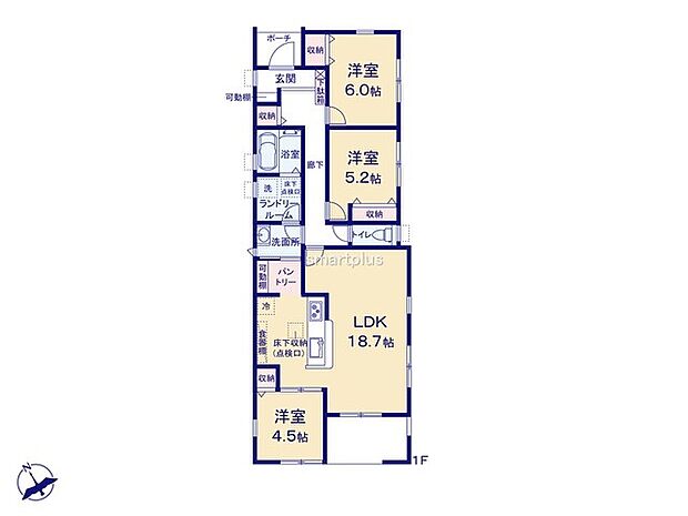 ~無駄のない3LDKプランを採用~ ・最も数の多い4LDKでは意外と部屋を持て余してしまう方に人気の3LDKを採用。 ・DINKS世帯の方、お子様が独立されたご夫婦にも人気の間取りです。