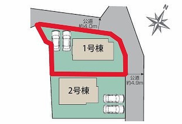 ~カースペース2台以上確保~ ・各棟カースペースが2台以上ございますので、車通勤の方にもお勧めのプランとなっております。 ・余裕の敷地で余裕のある新生活をお過ごしいただけます。