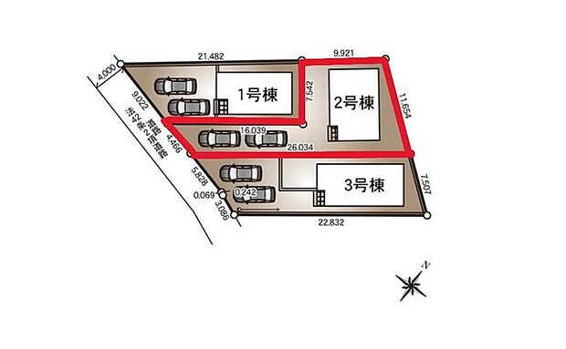 ~カースペース2台以上確保~ ・各棟カースペースが2台以上ございますので、車通勤の方にもお勧めのプランとなっております。 ・余裕の敷地で余裕のある新生活をお過ごしいただけます。