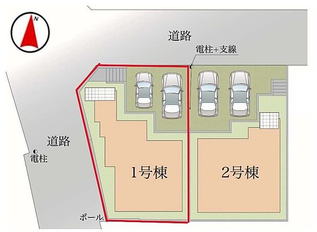 ~カースペース2台分ご用意~ ・2台分のカースペースがございますので、車通勤の方やご来客の多い方にもお勧めのお住まいです。 ・余裕の敷地で余裕の新生活をお過ごしいただけます。