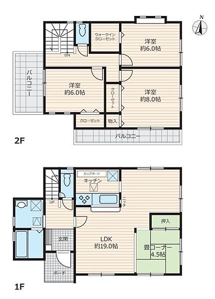～全室2面採光の間取り～ ・各お部屋が2面採光になっているので穏やかな陽が降り注ぐ陽当り良好な仕様。 ・明るい空間でくつろぎのお時間をお過ごしいただけます。