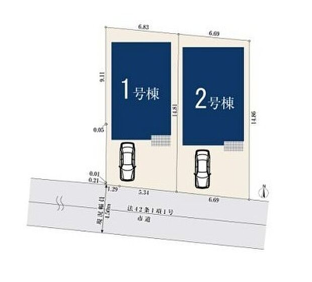 ～陽当りの良い南道路の立地～ ・各棟南側に道路がございますので、穏やかな陽の入る陽当り良好なお住まい。 ・将来的にも陽当りが確保されているのが嬉しいポイントですね。 