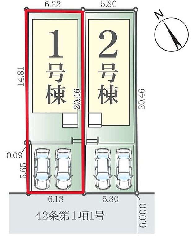 ~カースペース2台分確保~ ・各棟カースペースが2台分ございますので、車通勤の方にもお勧めのプランとなっております。 ・余裕の敷地で余裕のある新生活をお過ごしいただけます。