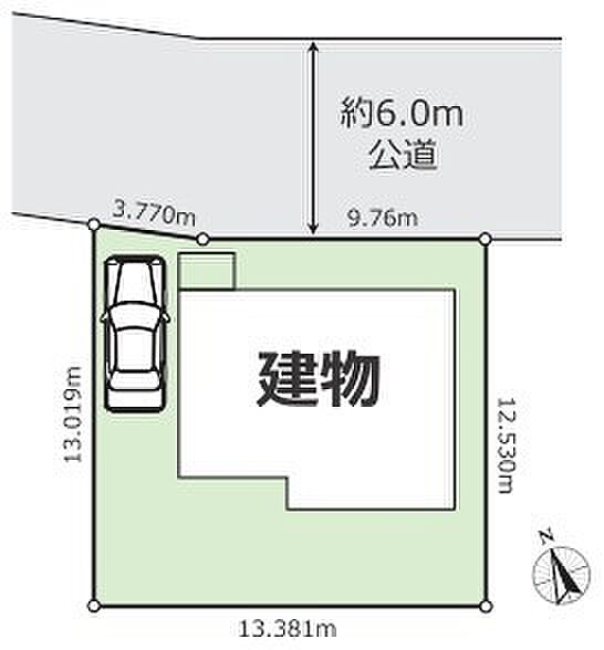 ～南庭で陽当りも良好な区画～ ・南側にお庭を設ける事で将来に亘って陽当りを確保したプラン。 ・ガーデニングなどもお楽しみいただけます。人工芝、ウッドデッキなどオプションもお任せください。