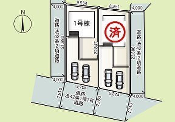~陽当りの良い南道路の立地~ ・各棟南側に道路がございますので、穏やかな陽の入る陽当り良好なお住まい。 ・将来的にも陽当りが確保されているのが嬉しいポイントですね。