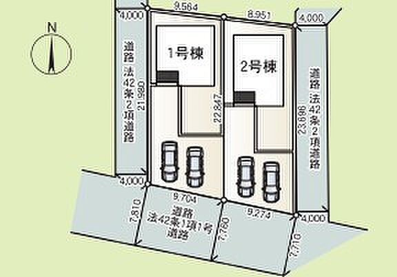 ~陽当りの良い南道路の立地~ ・各棟南側に道路がございますので、穏やかな陽の入る陽当り良好なお住まい。 ・将来的にも陽当りが確保されているのが嬉しいポイントですね。