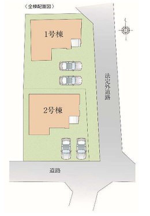 ~カースペース2台確保~ ・各棟カースペースが2台ございますので、車通勤の方にもお勧めのプランとなっております。 ・余裕の敷地で余裕のある新生活をお過ごしいただけます。