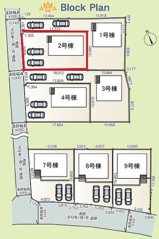 ~全7棟の新規コミュニティ~ ・全7棟の新規開発地なので、綺麗な区画が広がります。 ・昔からの街並みにポツンと1棟建つ場合と違い、周囲に馴染みやすいのも嬉しいポイントですね。
