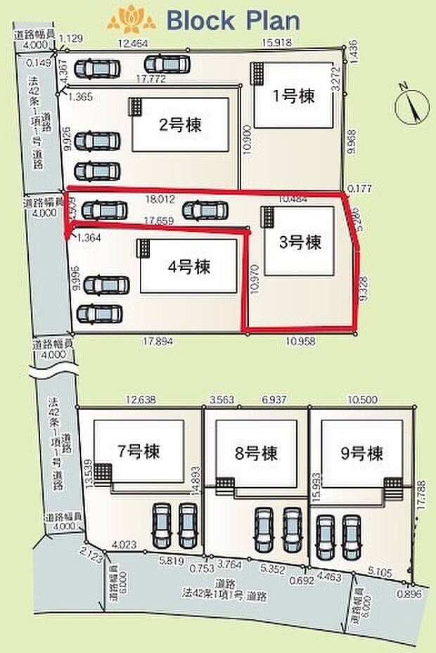 ~全7棟の新規コミュニティ~ ・全7棟の新規開発地なので、綺麗な区画が広がります。 ・昔からの街並みにポツンと1棟建つ場合と違い、周囲に馴染みやすいのも嬉しいポイントですね。