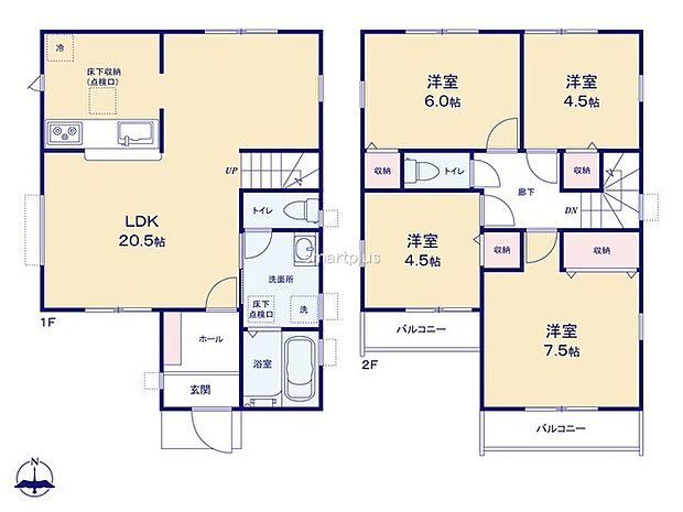 ～全室2面採光の間取り～ ・各お部屋が2面採光になっているので穏やかな陽が降り注ぐ陽当り良好な仕様。 ・明るい空間でくつろぎのお時間をお過ごしいただけます。 