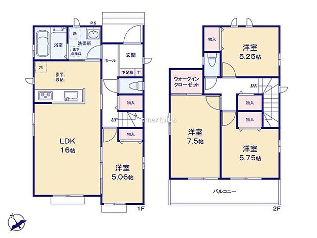 ~収納豊富なプランを採用~ ・ウォークインクローゼットなど収納豊富なプランを採用。家の中がスッキリと片付きます。 ・今のお住まいと収納力をぜひ比較してみてください。
