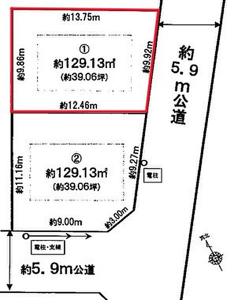 各地39坪以上の土地面積