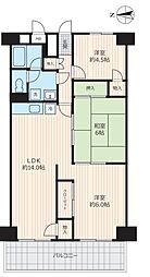 友愛コーポ 3LDKの間取図画像