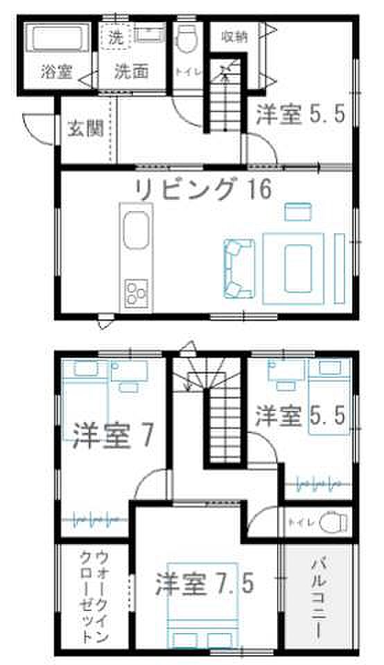 4LDK+S（ウォークインクローゼット）