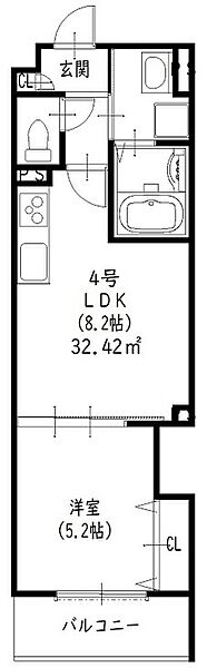 クリエオーレ南新町 ｜大阪府松原市南新町3丁目(賃貸アパート1LDK・2階・32.42㎡)の写真 その2