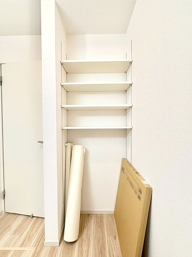 便利なリネン庫で、スッキリした使いやすい洗面室に  