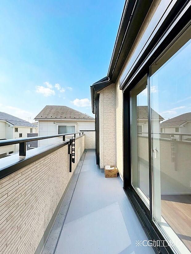 風通しの良いバルコニー