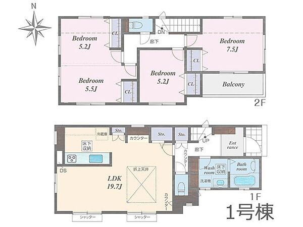 参考プラン　2035万円　3LDK　104.34m2