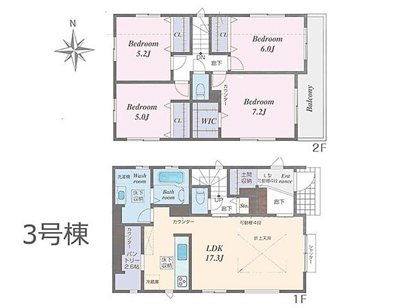 参考プラン　2035万円　4LDK　105.16m2