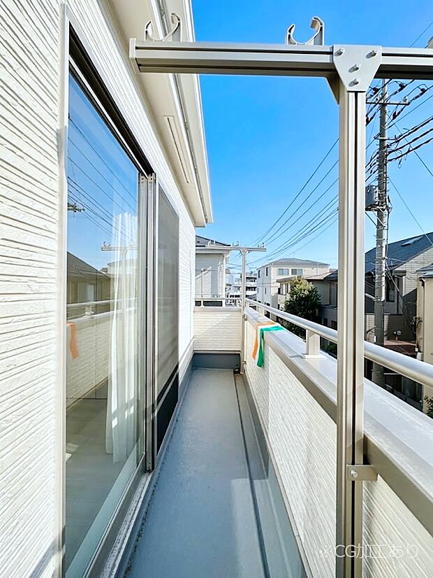 風通しの良いバルコニー