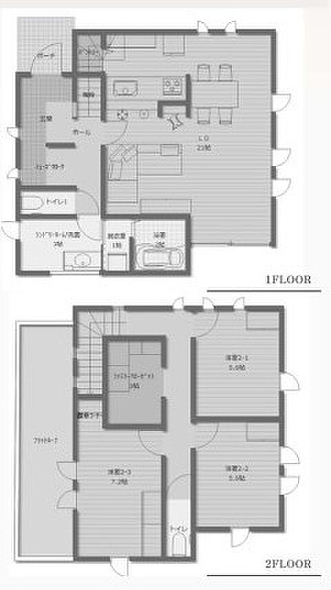 建物プラン　2390万円　102.69m2　3LDK