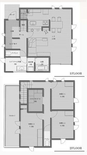 建物プラン　2390万円　102.69m2　3LDK
