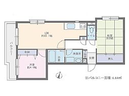 パークハイム上井草 2LDKの間取図画像