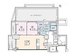 Bシティー高田馬場アライブ 2LDKの間取図画像