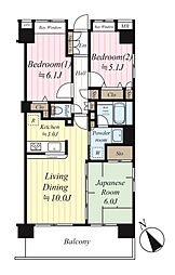 日神パレステージ拝島 3LDKの間取図画像