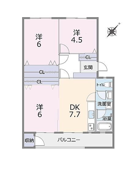 3DK 間取り
