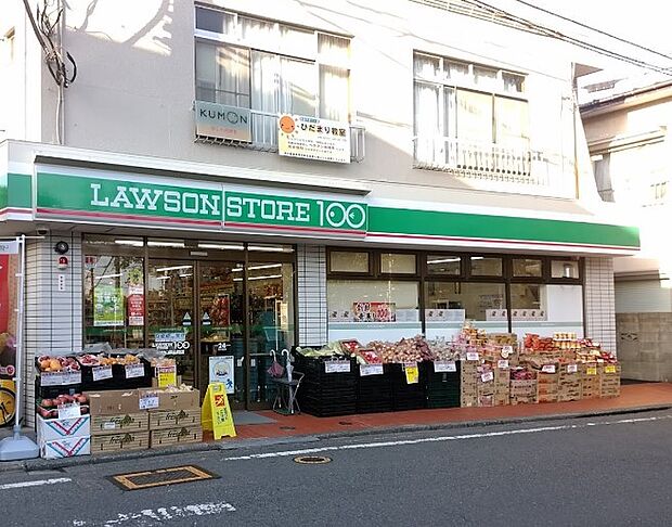 コンビニ 400m ローソンストア100 東村山萩山町店