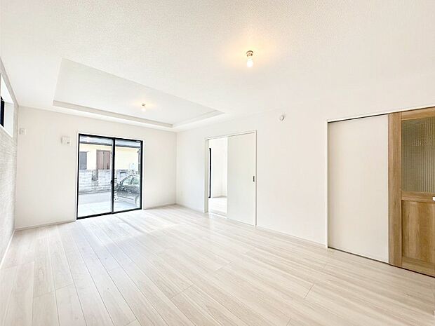 どこにいても家族のつながりを感じられるコミュニケーションリビング。