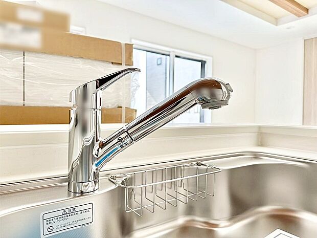 浄水器一体型のキッチンで洗い物用・料理用と切り替え簡単!