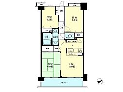 ベルポート朝霞弐番館 3LDKの間取り