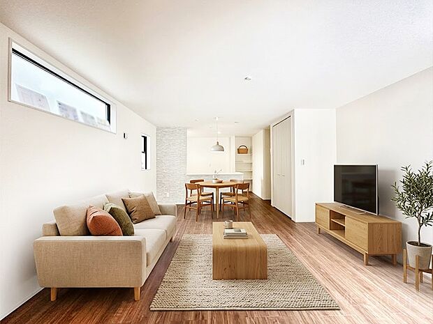 落ち着いた雰囲気のＬＤＫは家族みんなの快適空間※家具はCGです