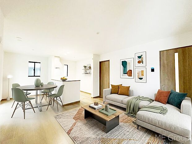 落ち着いた雰囲気のＬＤＫは家族みんなの快適空間※家具はCGです