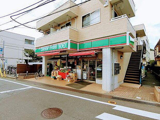 コンビニ 300m ローソンストア100 東村山秋津町店