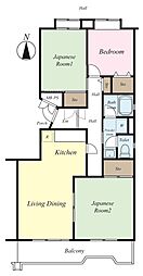 西原グリーンハイツ7号棟 3LDKの間取図画像