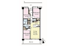 コアマンションリベラ花小金井 3LDKの間取図画像