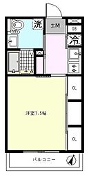 ビラ二俣川 1Kの間取図画像